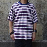 THOUSAND MILE (サウザンドマイル) SHORT SLEEVE MULTI BORDER T-SHIRT 白×赤×紺×青