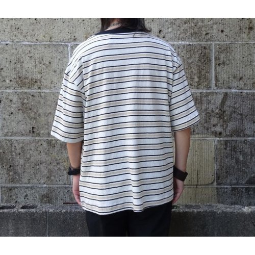 他の写真3: THOUSAND MILE (サウザンドマイル) SHORT SLEEVE MULTI BORDER T-SHIRT 白×黒×ベージュ