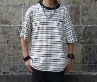 THOUSAND MILE (サウザンドマイル) SHORT SLEEVE MULTI BORDER T-SHIRT 白×黒×ベージュ