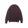 画像2: Jamieson’s (ジャミーソンズ) Plain Saddle Shoulder crew neck ミディアムブラウン (2)