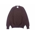 画像1: Jamieson’s (ジャミーソンズ) Plain Saddle Shoulder crew neck ミディアムブラウン (1)