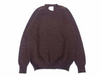 Jamieson’s (ジャミーソンズ) Plain Saddle Shoulder crew neck ミディアムブラウン