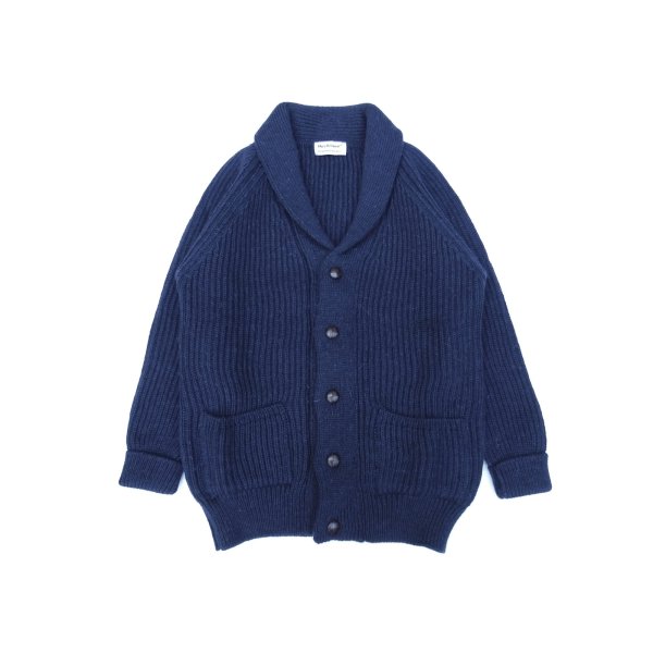 画像1: Mars Knitwear (マーズニットウェア) WILLIAM SHAWL COLLAR ネイビー