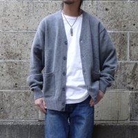 Mars Knitwear (マーズニットウェア) LAMBSWOOL V-NECK 2PKT CARDIGAN グレーミックス