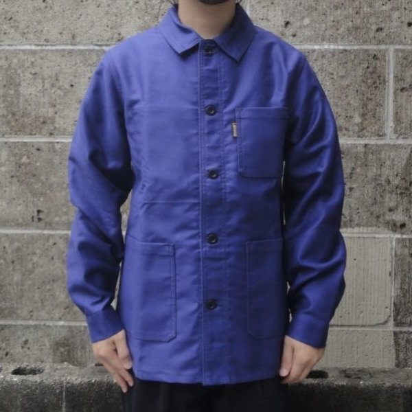 画像2: Le LABOUREUR (ルラブルール) MOLE SKIN COVERALL JK ネイビー