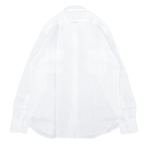 画像2: GAMBERT SHIRT (ギャンバートシャツ) LINEN DYED REG COLLAR SHIRT with 2 POCKETS ホワイト