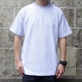 CalCru (カルクルー) 5.5oz Adult 1/16 microstripe T-shirt アッシュ/ホワイト