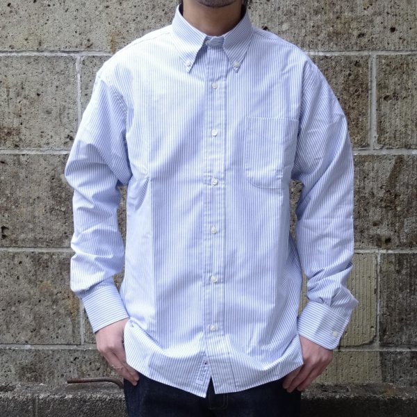 画像1: GAMBERT SHIRT (ギャンバートシャツ) B/D SHIRT OX STRIPE ネイビーストライプ