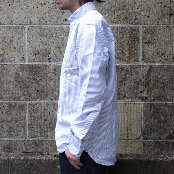 画像2: GAMBERT SHIRT (ギャンバートシャツ) B/D SHIRT OX STRIPE ネイビーストライプ