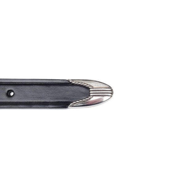 画像4: TORY LEATHER (トリーレザー) 1inch Silver Buckle Set Belt ブラック / ニッケル