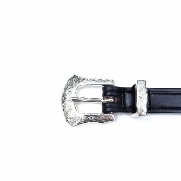 画像4: TORY LEATHER (トリーレザー) NICKEL 3/4 WESTERN BELT ブラック