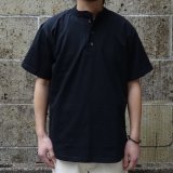 CalCru (カルクルー) 3 Button 7.2 oz Henley ブラック