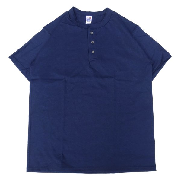 画像1: CalCru (カルクルー) 3 Button 7.2 oz Henley ネイビー