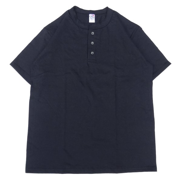 画像1: CalCru (カルクルー) 3 Button 7.2 oz Henley ブラック