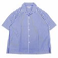 画像5: SERO (セロ) SHORT SLEEVE OPEN COLLAR STRIPE ブルー×ホワイト