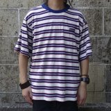 THOUSAND MILE (サウザンドマイル) SHORT SLEEVE MULTI BORDER T-SHIRT 白×赤×紺×青
