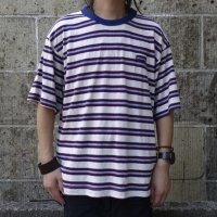 THOUSAND MILE (サウザンドマイル) SHORT SLEEVE MULTI BORDER T-SHIRT 白×赤×紺×青