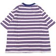画像2: THOUSAND MILE (サウザンドマイル) SHORT SLEEVE MULTI BORDER T-SHIRT 白×赤×紺×青 (2)