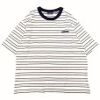 画像1: THOUSAND MILE (サウザンドマイル) SHORT SLEEVE MULTI BORDER T-SHIRT 白×黒×ベージュ (1)