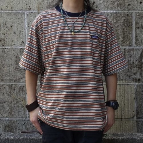 他の写真1: THOUSAND MILE (サウザンドマイル) SHORT SLEEVE MULTI BORDER T-SHIRT 茶×薄茶×紺