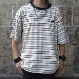 THOUSAND MILE (サウザンドマイル) SHORT SLEEVE MULTI BORDER T-SHIRT 白×黒×ベージュ