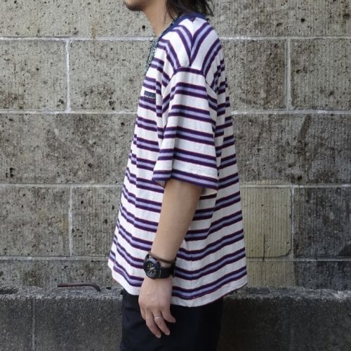 他の写真2: THOUSAND MILE (サウザンドマイル) SHORT SLEEVE MULTI BORDER T-SHIRT 白×赤×紺×青