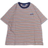 THOUSAND MILE (サウザンドマイル) SHORT SLEEVE MULTI BORDER T-SHIRT 茶×薄茶×紺