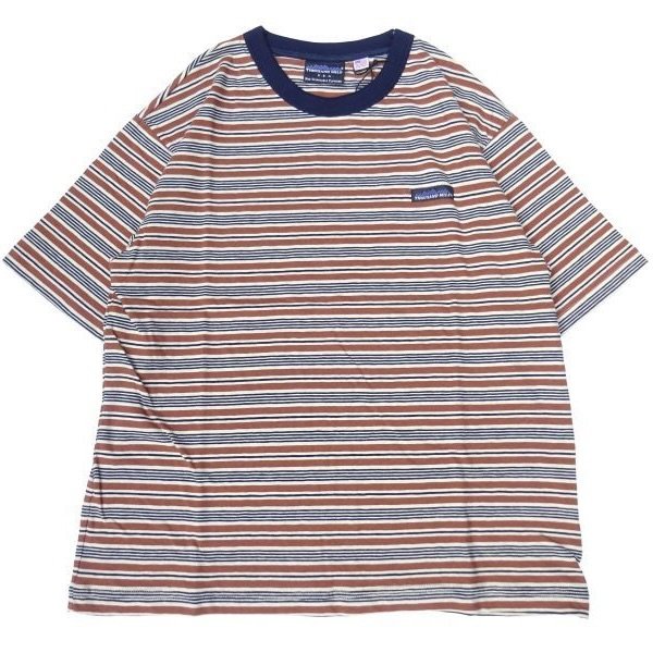 画像1: THOUSAND MILE (サウザンドマイル) SHORT SLEEVE MULTI BORDER T-SHIRT 茶×薄茶×紺