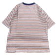 画像2: THOUSAND MILE (サウザンドマイル) SHORT SLEEVE MULTI BORDER T-SHIRT 茶×薄茶×紺 (2)