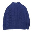 画像2: INVERALLAN (インバーアラン) 3A Lumber Cardigan Denim Cotton ダークインディゴ (2)