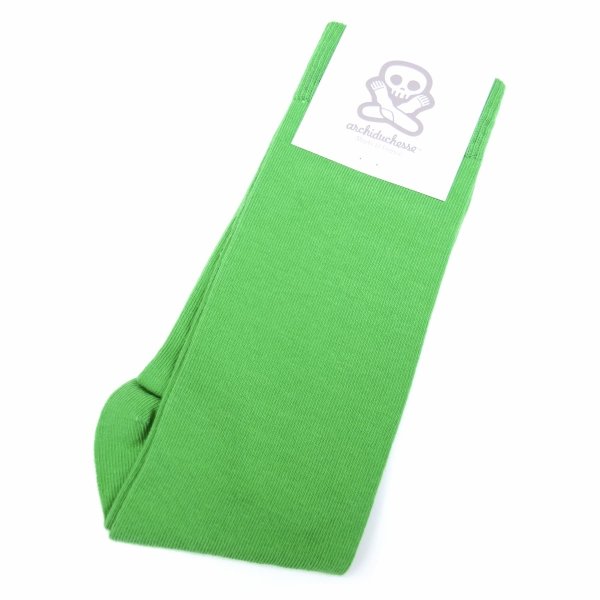 画像1: ARCHIDUCHESSE (アシッドゥシャス) De Ville regular length socks グリーン サンテティエンヌ