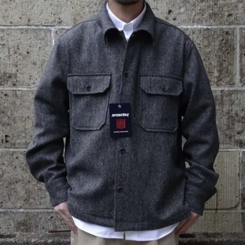 他の写真1: INVERTERE (インバーティア) CPO-SHIRT JKT C.グレー ヘリンボーン