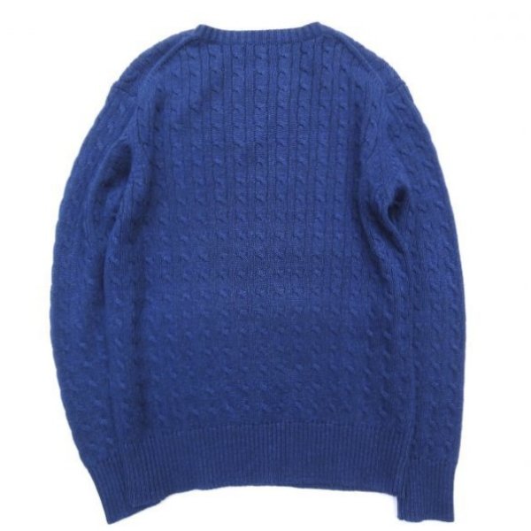 画像2: Original Blues (オリジナルブルース) CABLE CREWNECK ダークネイビー 