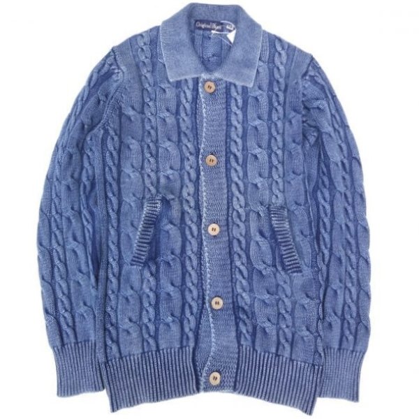 画像1: Original Blues (オリジナルブルース) CABLE JACKET ウォッシュブルー サンプル