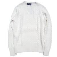 Original Blues (オリジナルブルース) CABLE CREWNECK ホワイト 