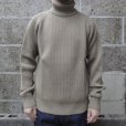 画像1: VINCENT ET MIREILLE (ヴァンソンエミレイユ) TURTLE NECK SWEATER 8GG AZE カーキ (1)