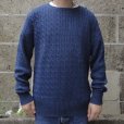 画像4: Original Blues (オリジナルブルース) CABLE CREWNECK ダークネイビー 