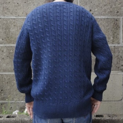 他の写真3: Original Blues (オリジナルブルース) CABLE CREWNECK ダークネイビー 