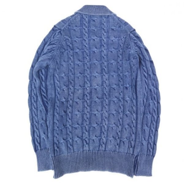 画像2: Original Blues (オリジナルブルース) CABLE JACKET ウォッシュブルー サンプル