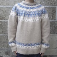GUERNSEY WOOLLENS (ガンジーウーレンズ) ICEMAN CREW NECK ベージュ