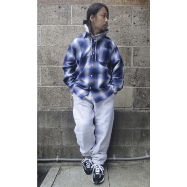 画像8: CalTop (キャルトップ) OMBRE CHECK L/S SHIRTS ロイヤル/ホワイト