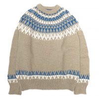 GUERNSEY WOOLLENS (ガンジーウーレンズ) ICEMAN CREW NECK ベージュ