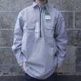 画像9: KEY (キー) Long Sleeve Zip Front Logger Shirt ヒッコリーストライプ