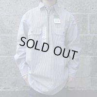 KEY (キー) Long Sleeve Zip Front Logger Shirt ヒッコリーストライプ