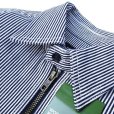 画像5: KEY (キー) Long Sleeve Zip Front Logger Shirt ヒッコリーストライプ