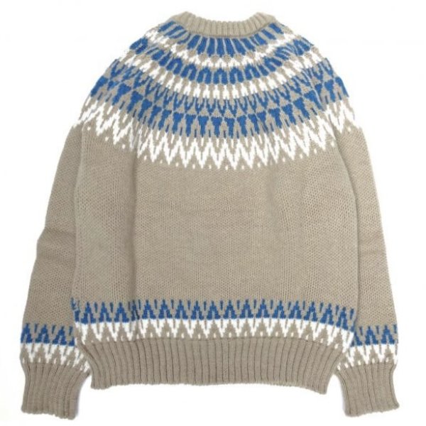 画像2: GUERNSEY WOOLLENS (ガンジーウーレンズ) ICEMAN CREW NECK ベージュ