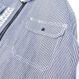 画像7: KEY (キー) Long Sleeve Zip Front Logger Shirt ヒッコリーストライプ