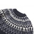 画像3: GUERNSEY WOOLLENS （ガンジーウーレンズ) ICELANDIC CREW NECK PULL OVER チャコール (3)