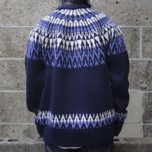 他の写真3: GUERNSEY WOOLLENS (ガンジーウーレンズ) ICELANDIC CREW NECK PULL OVER ネイビー
