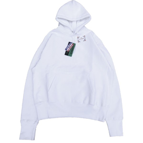 画像1: CAMBER (キャンバー) CROSS KNIT PULLOVER HOODED PARKA ホワイト